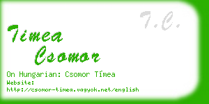timea csomor business card